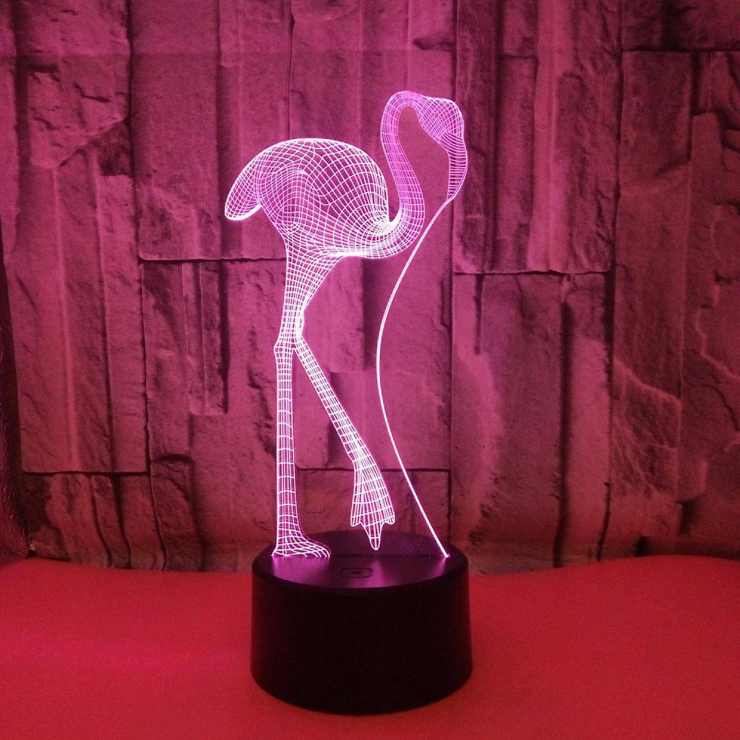 Optical Illusion 3D Flamingos Night Light 16 Color - Image 2