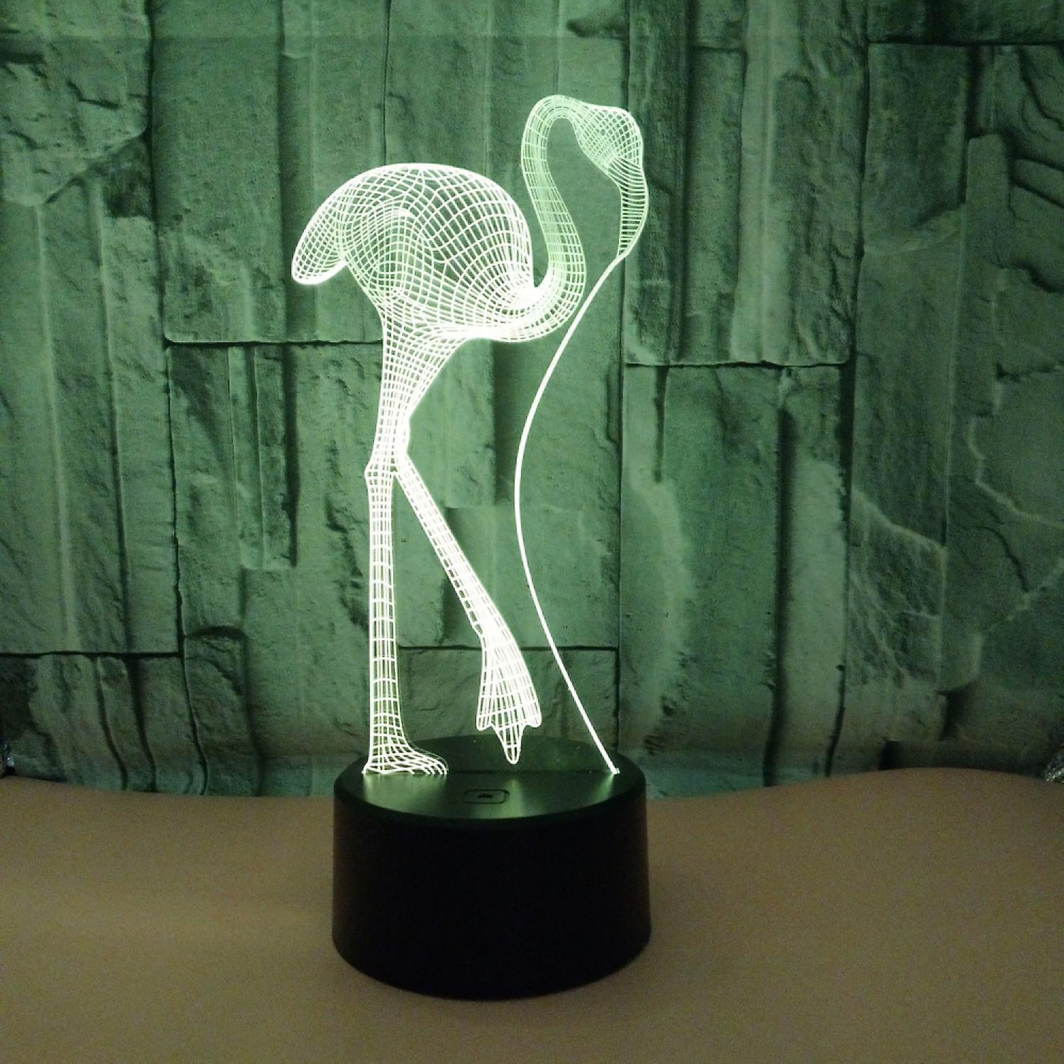 Optical Illusion 3D Flamingos Night Light 16 Color - Image 3
