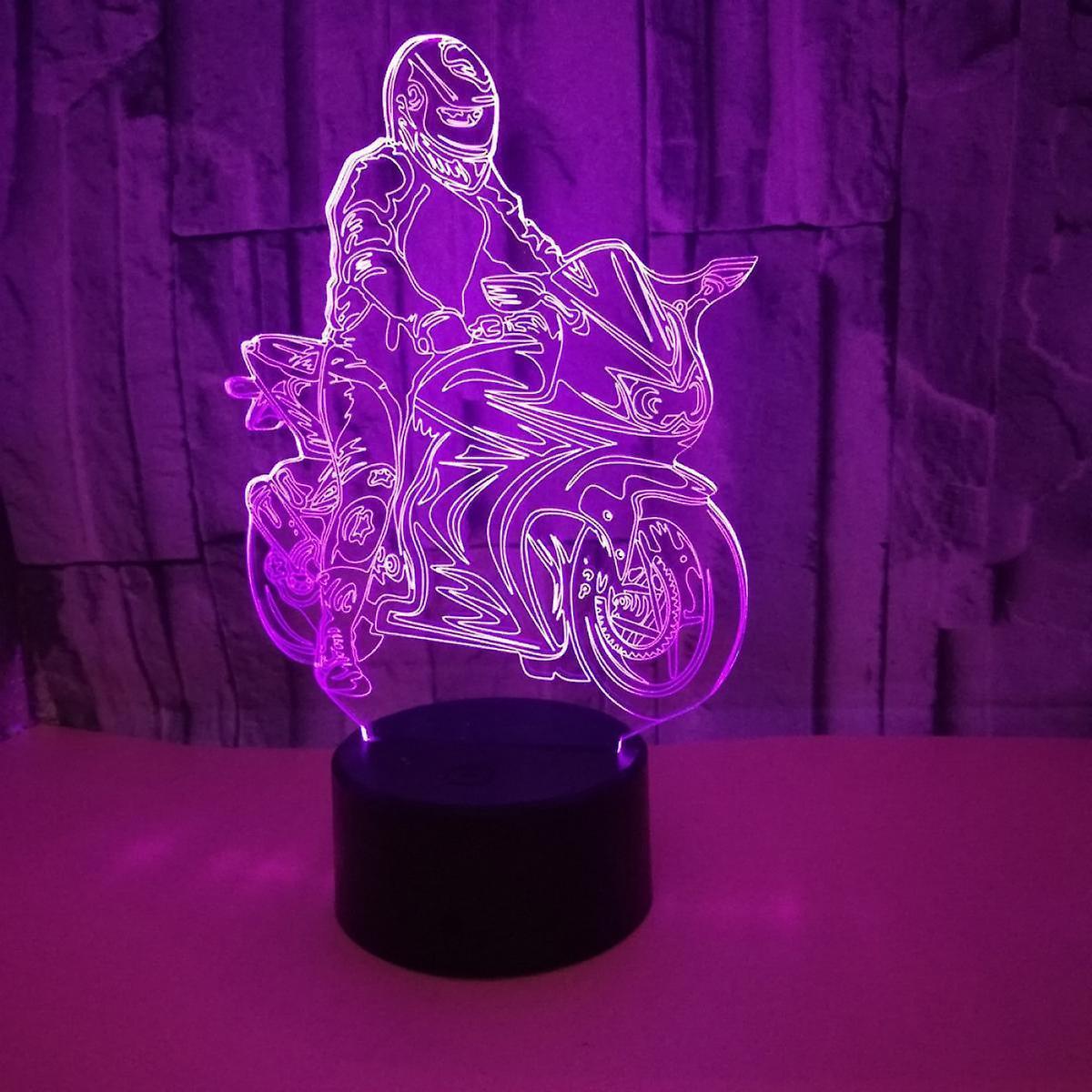 Dirt Bike Gifts for Boys, Motocross 3D Night Light Illusion - Image 2