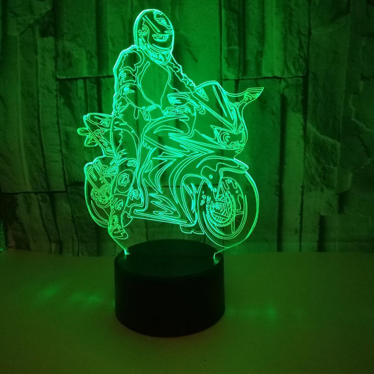 Dirt Bike Gifts for Boys, Motocross 3D Night Light Illusion - Image 3