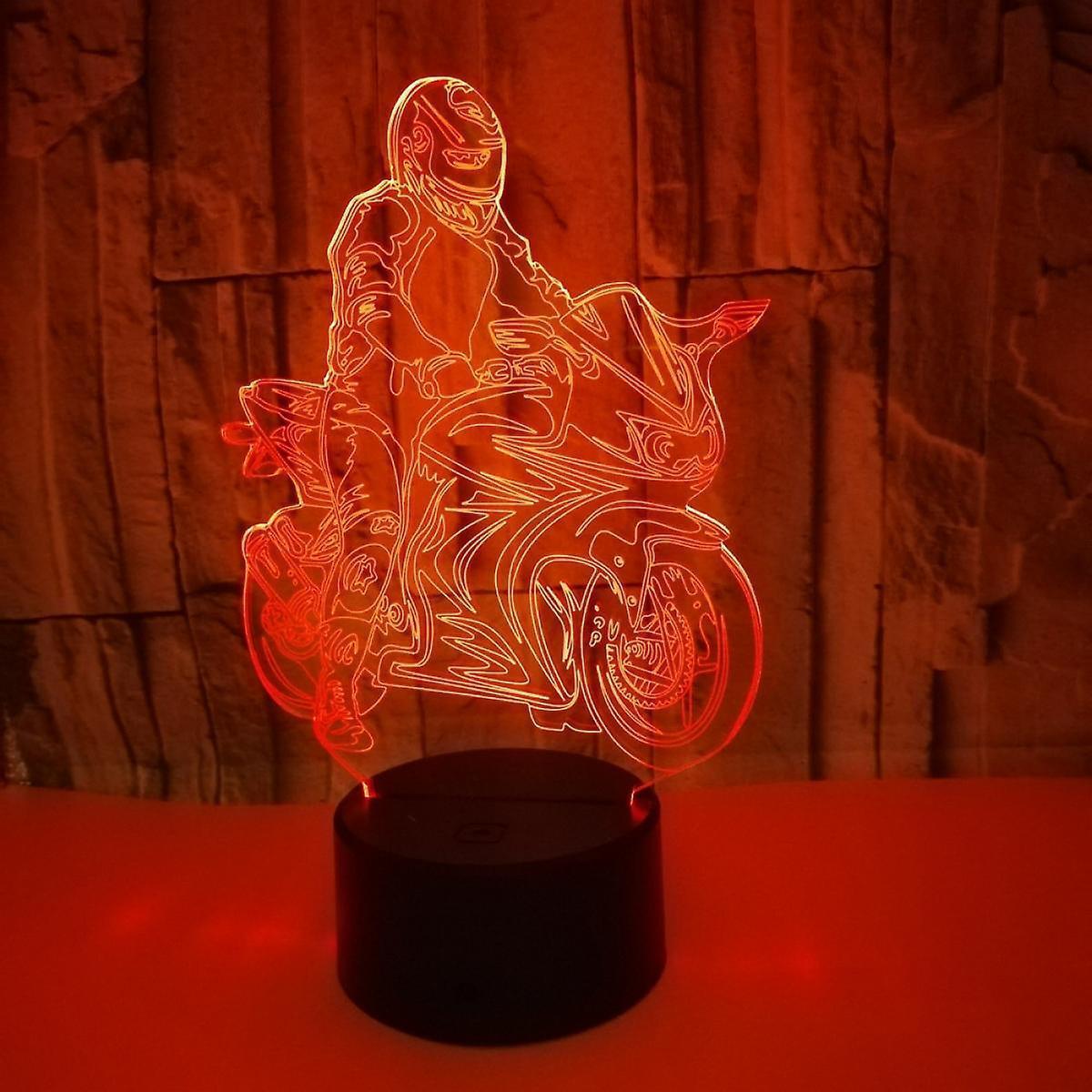 Dirt Bike Gifts for Boys, Motocross 3D Night Light Illusion - Image 4