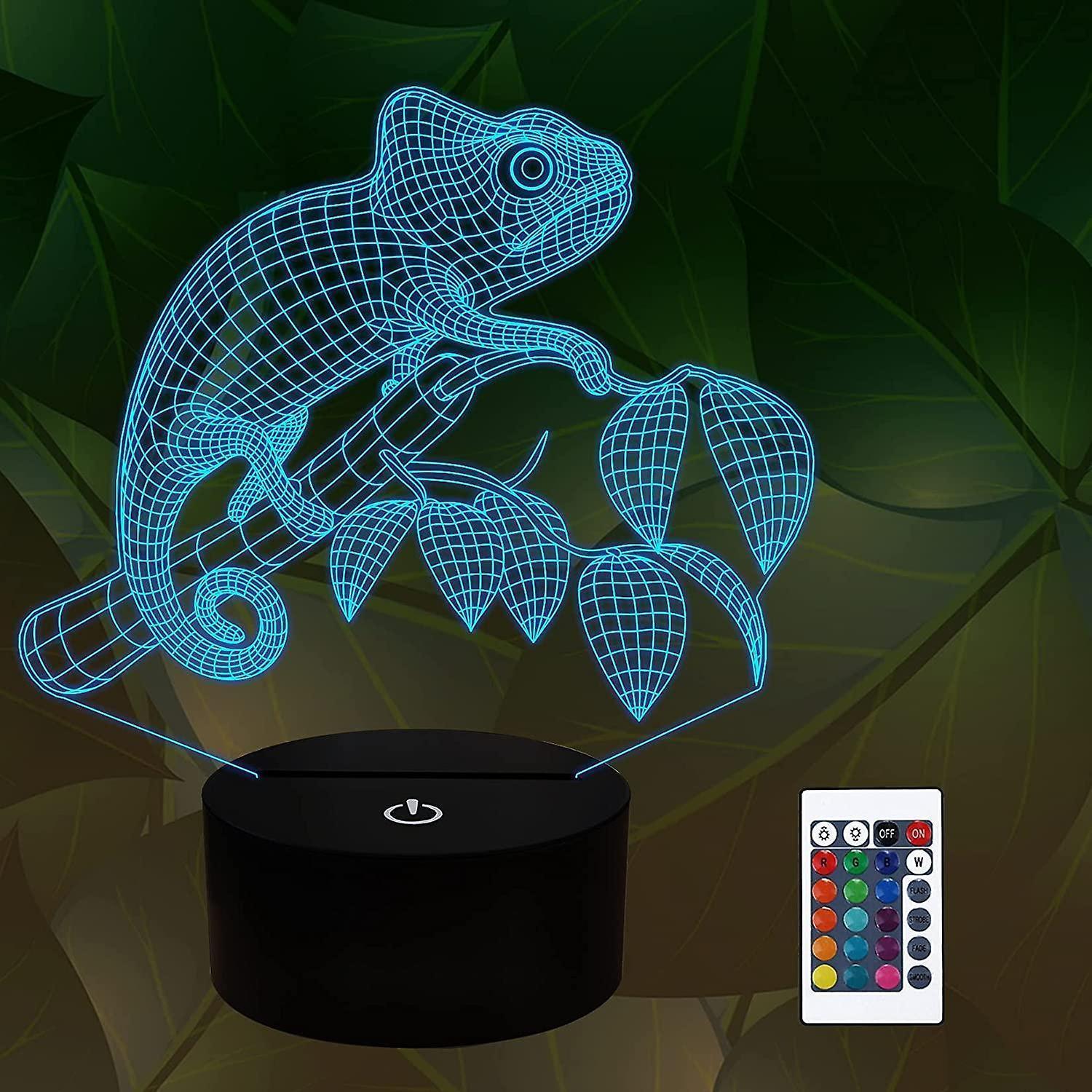 Chameleon  Animal 3D Night Light Illusion Lamp for - Image 1