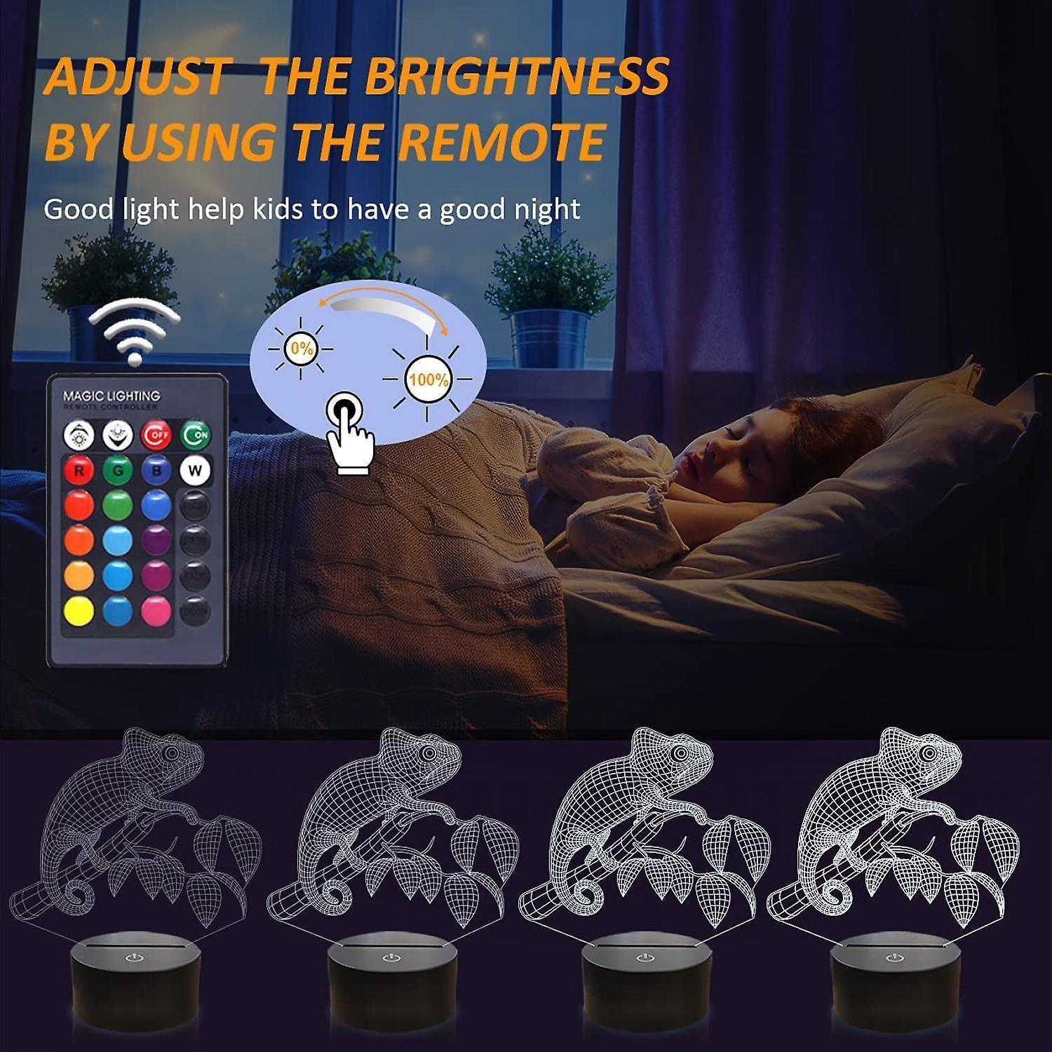 Chameleon  Animal 3D Night Light Illusion Lamp for - Image 2