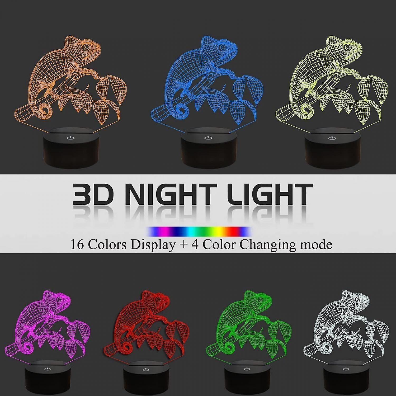 Chameleon  Animal 3D Night Light Illusion Lamp for - Image 4