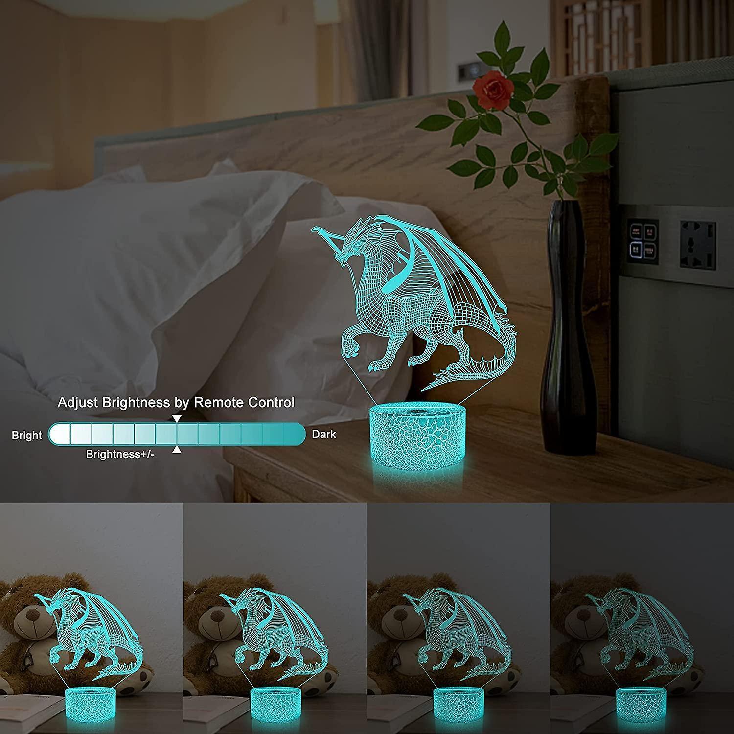 3D Dragon Lamp Night Light 3D Illusion lamp  16 Color - Image 4