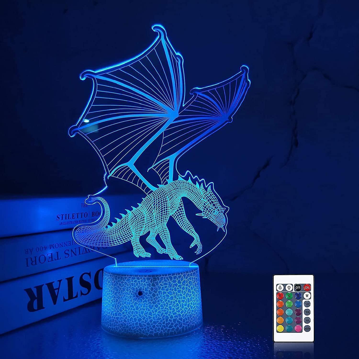 3D Dragon Lamp Night Light 3D Illusion lamp  16 Color - Image 3