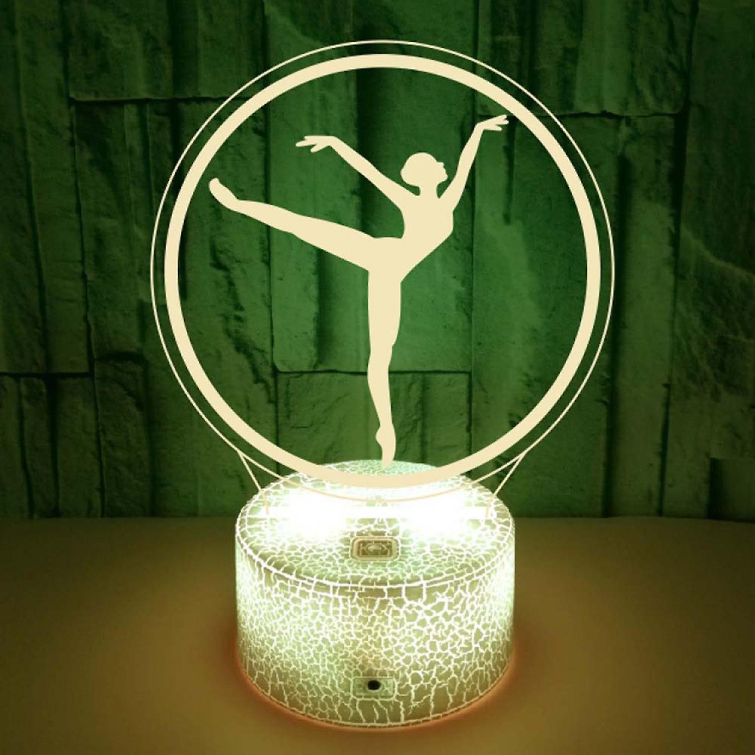 JUSCH Ballerina Night Light Colorful 3D Light with Touch Remote Control Desk Lamp 3D LED Illusion Light B091-477 - Image 2