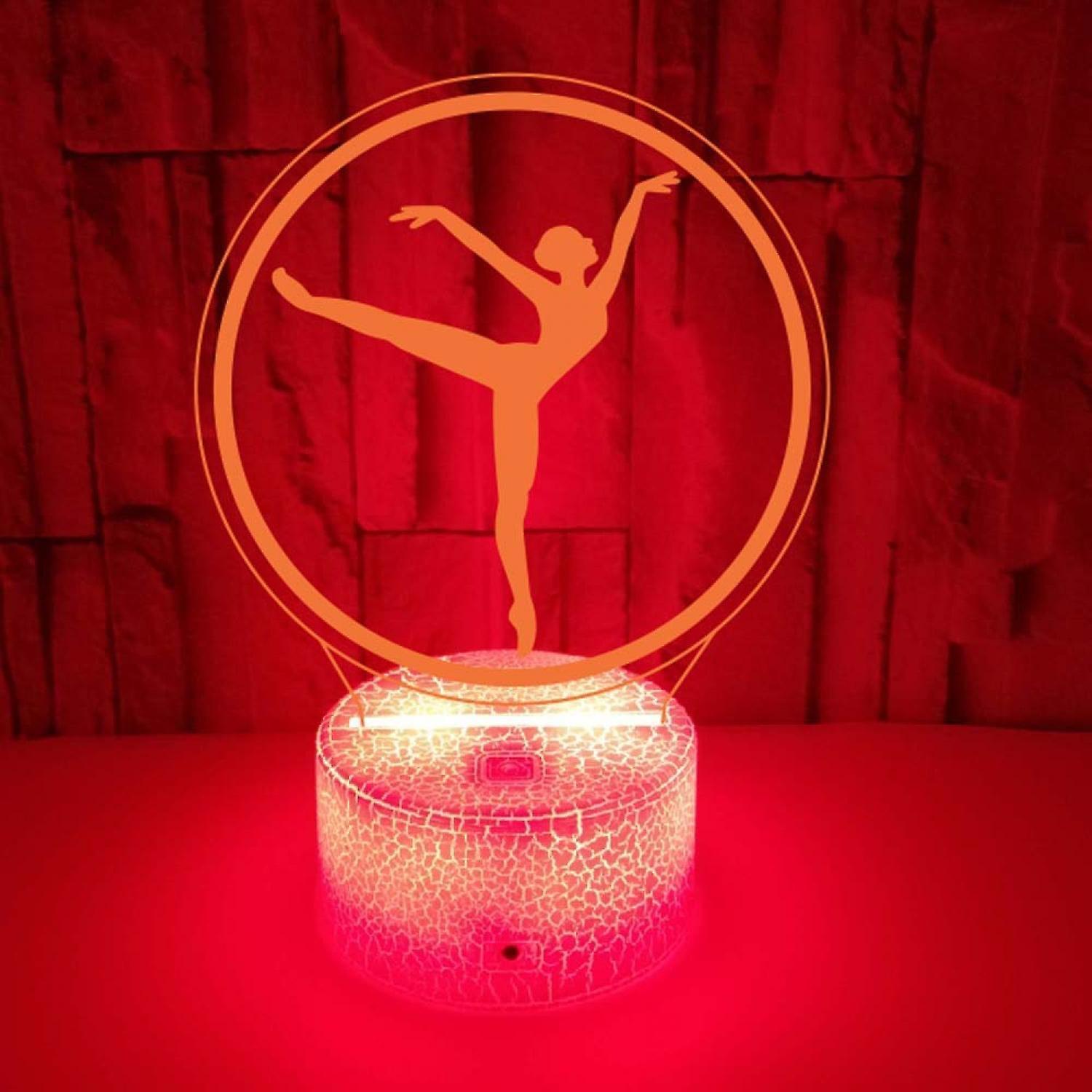 JUSCH Ballerina Night Light Colorful 3D Light with Touch Remote Control Desk Lamp 3D LED Illusion Light B091-477 - Image 3