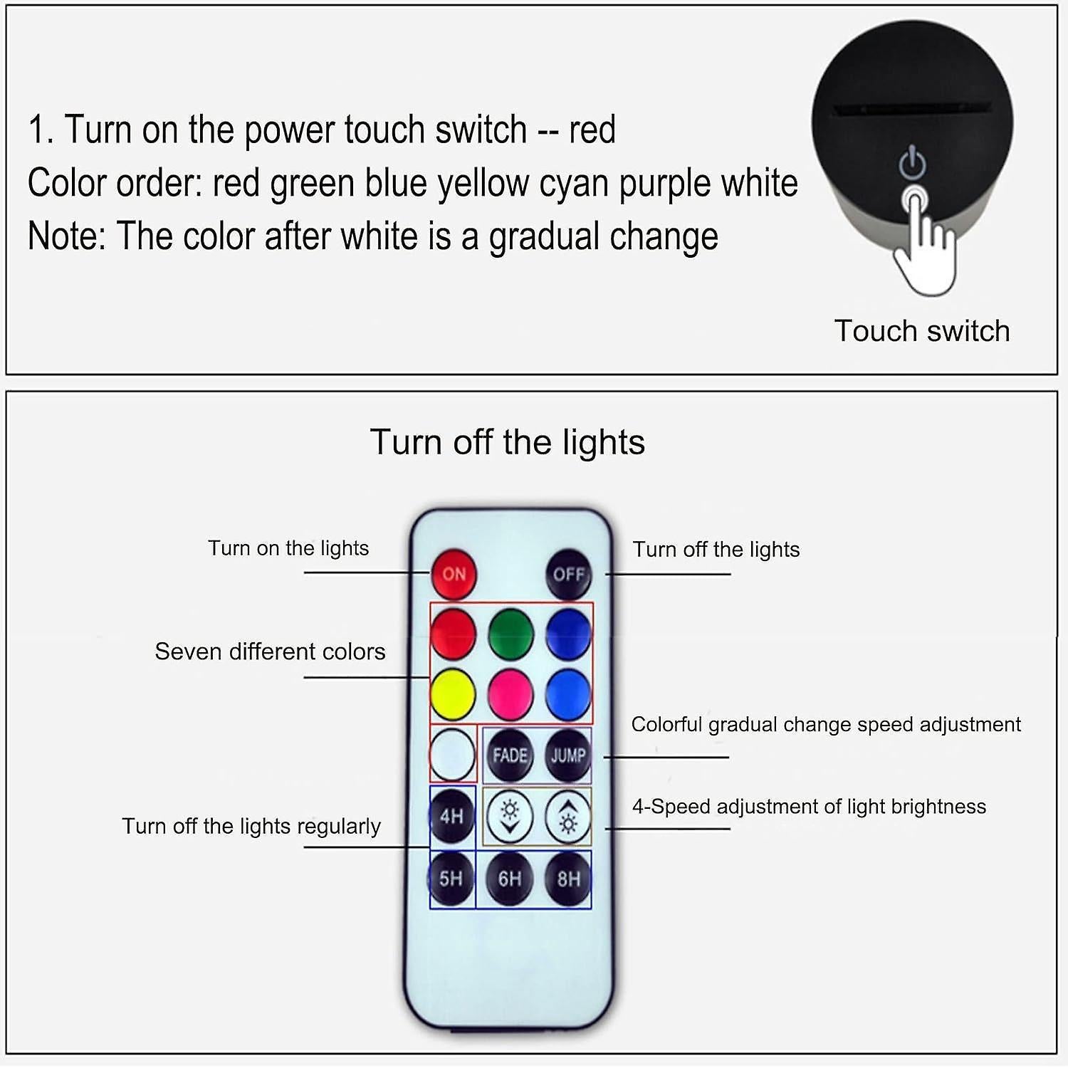 3D Optical Illusion babies Lamp3D Night Light Bedside Lamp 16 Colors with Remote Astronaut Toys As A Perfect Birthday (Color : Purple) - Image 5