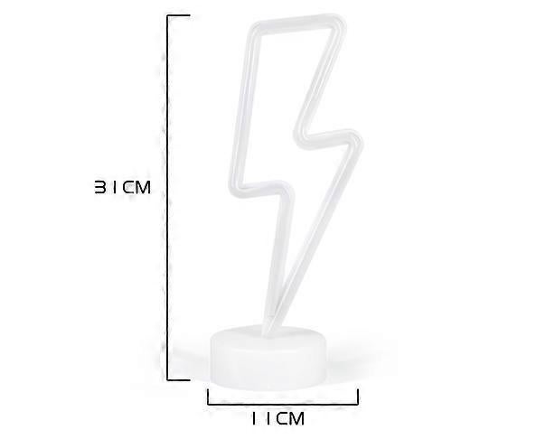Led Lightning Bolt Neon Light Signs, Warm White Lightning Bolt Shape babies babies Night Light Wall Sign Light Battery Operated - Image 2