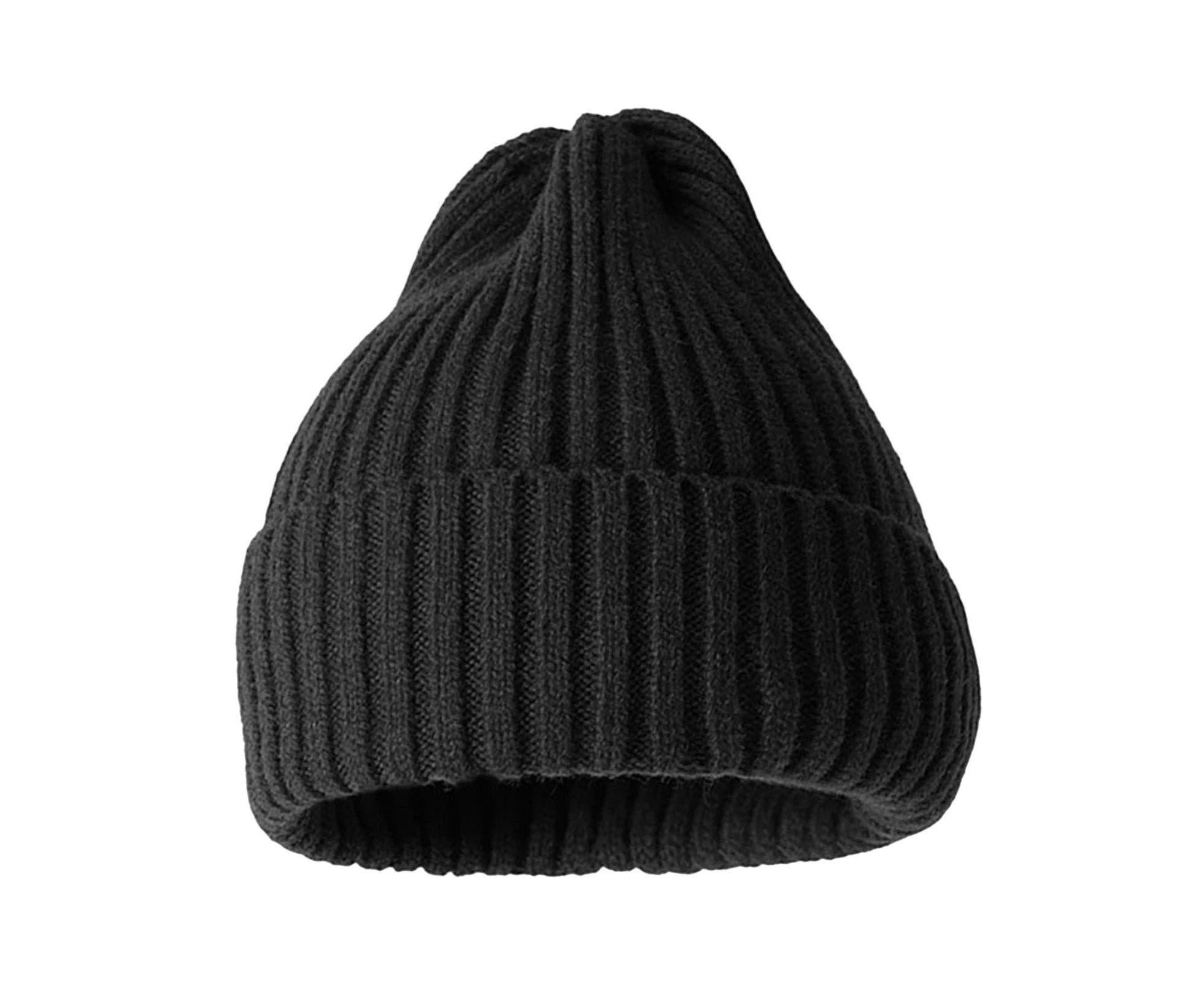 Beanie Hat No Brim Black - Image 1