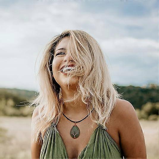 7 Chakra Gemstone Healing Crystals Necklace Copper Wire Wrapped Natural Gemstone Necklace Unisex Hippie Leather Necklace Choker - Image 4