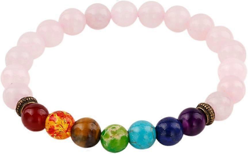 8mm Round Stone Bracelet for Unisex, Healing Crystal Reiki Stretch Wristband 7