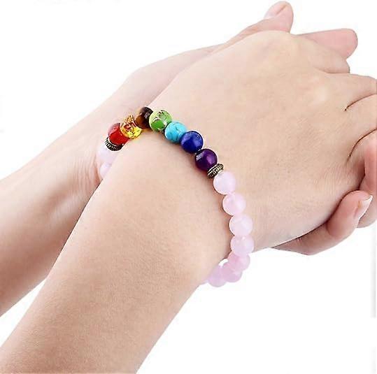 8mm Round Stone Bracelet for Unisex, Healing Crystal Reiki Stretch Wristband 7