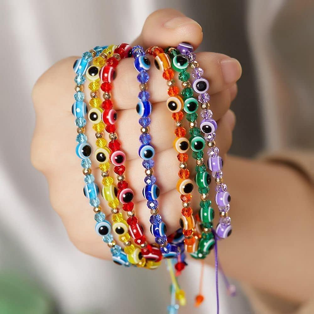 Bracelet, Crystal Bead Bracelet, Retro Evil Eye Bracelet, Handmade Female Bracelet, Braid Rope Couple Bracelet, Lucky Fashion Jewelry - Image 4