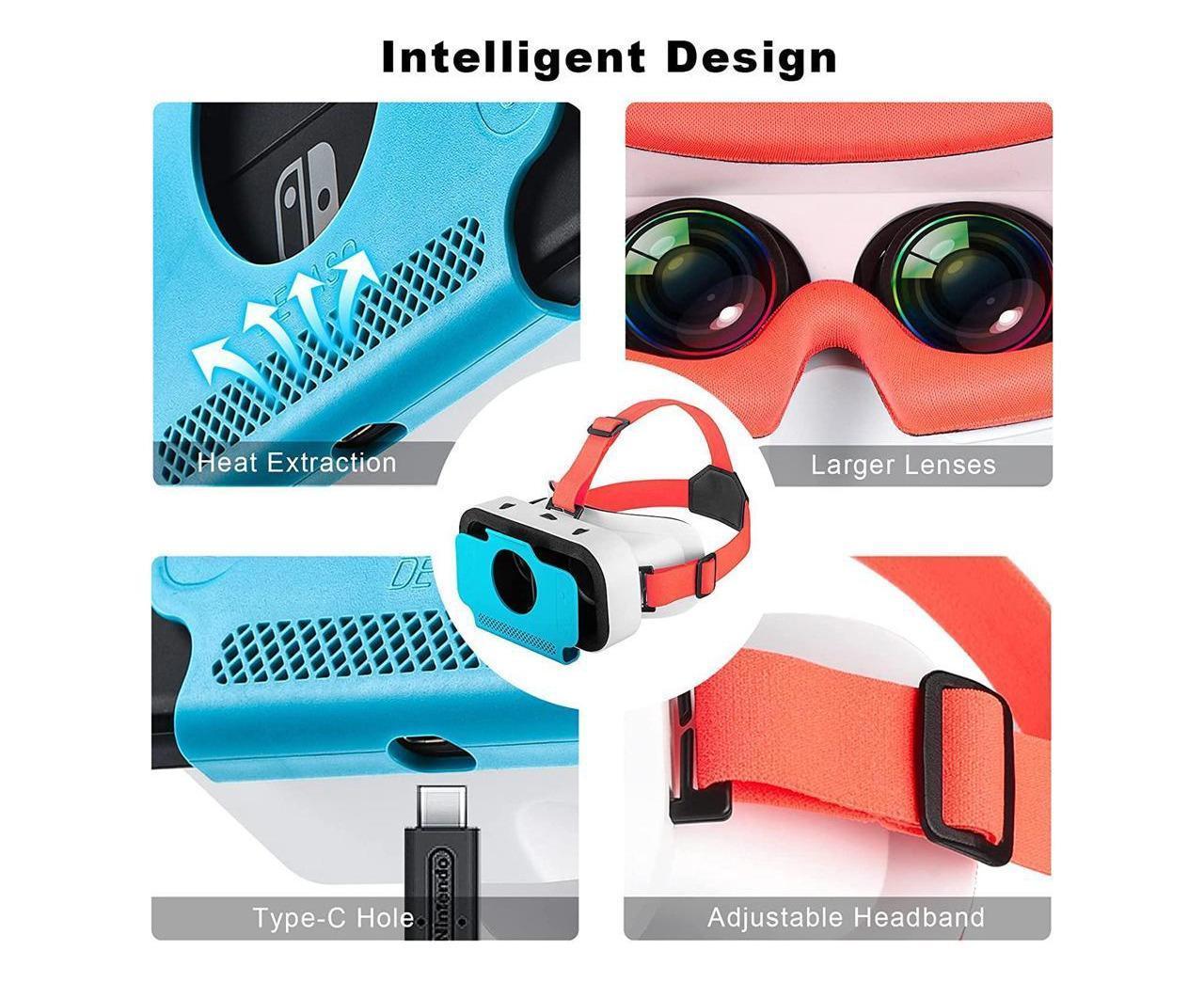 VR Headset for Nintendo Switch / Switch OLED /Nintendo Switch 3D VR (Virtual Reality) Glasses, Switch VR Labo Goggles Headset for Nintendo Switch - Image 6