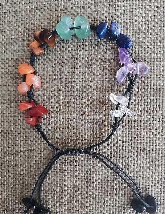 Handmade Natural Gemstones Bracelet 7 Chakras Healing Crystals Bracelet Yoga Stone Beads Bracelets Meditation Bangle for Womens Mens - Image 2