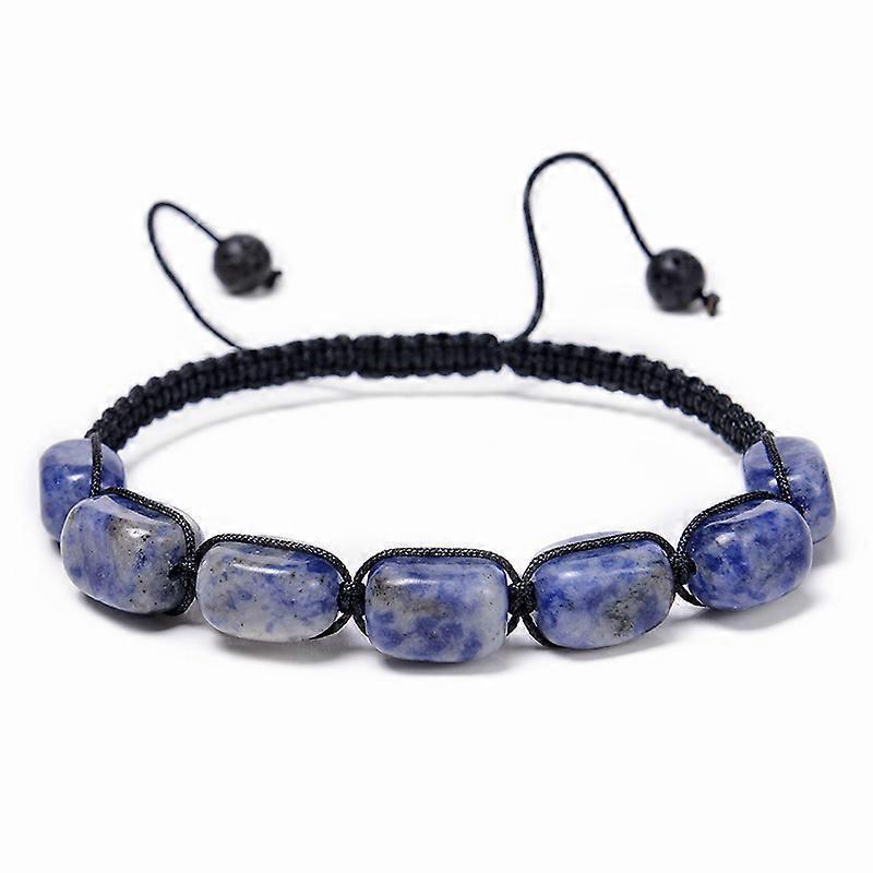 Healing Crystal Bead Bracelet Women Natural Gemstones Yoga Reiki Chakras Stone Beads Anxiety Braided Bracelet Adjustable Jewelry Men Gifts - Image 1