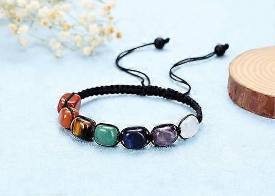 Healing Crystal Bead Bracelet Women Natural Gemstones Yoga Reiki Chakras Stone Beads Anxiety Braided Bracelet Adjustable Jewelry Men Gifts - Image 3