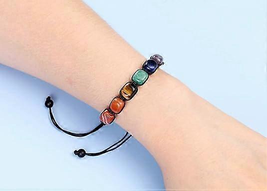 Healing Crystal Bead Bracelet Women Natural Gemstones Yoga Reiki Chakras Stone Beads Anxiety Braided Bracelet Adjustable Jewelry Men Gifts - Image 4
