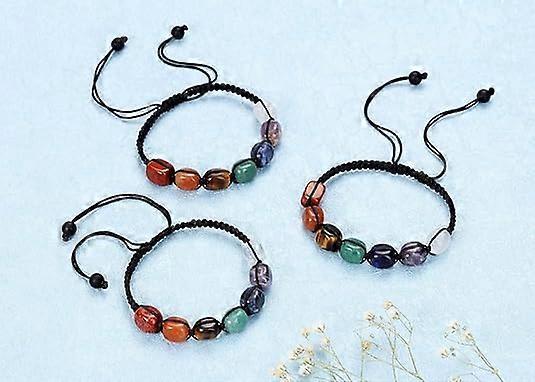 Healing Crystal Bead Bracelet Women Natural Gemstones Yoga Reiki Chakras Stone Beads Anxiety Braided Bracelet Adjustable Jewelry Men Gifts - Image 2