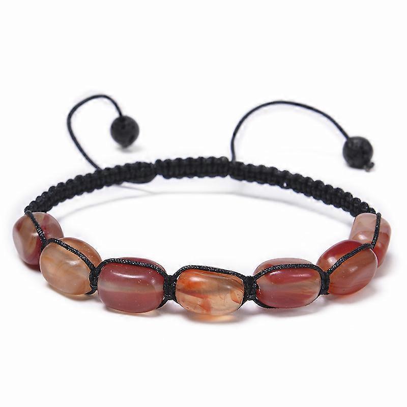 Healing Crystal Bead Bracelet Women Natural Gemstones Yoga Reiki Chakras Stone Beads Anxiety Braided Bracelet Adjustable Jewelry Men Gifts - Image 1