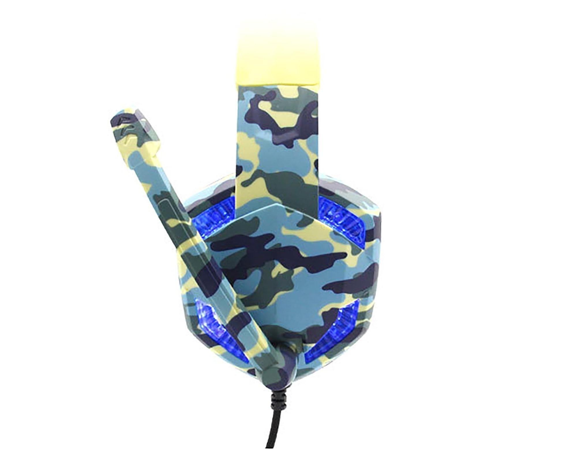 Wired Luminous Camouflage Gaming Headphone Headset for Computer Gameellow ABS - Image 4