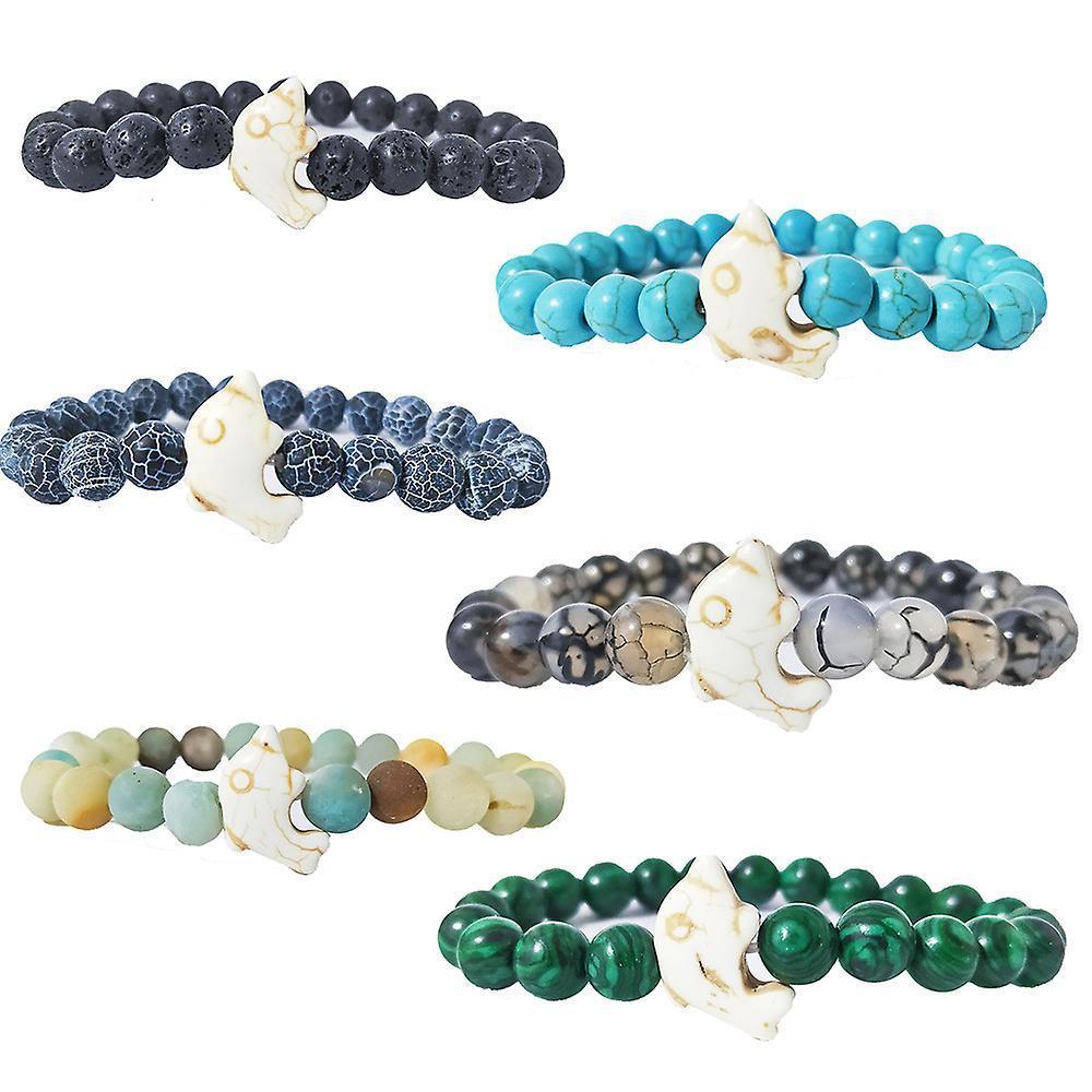 Healing Crystals Bracelet Handmade Natural Gemstones Beads Bracelet Elastic Natural Stone Yoga Beads Bracelet Bangle Gifts - Image 2