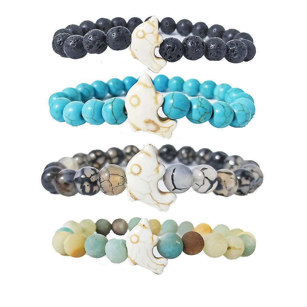 Healing Crystals Bracelet Handmade Natural Gemstones Beads Bracelet Elastic Natural Stone Yoga Beads Bracelet Bangle Gifts - Image 3