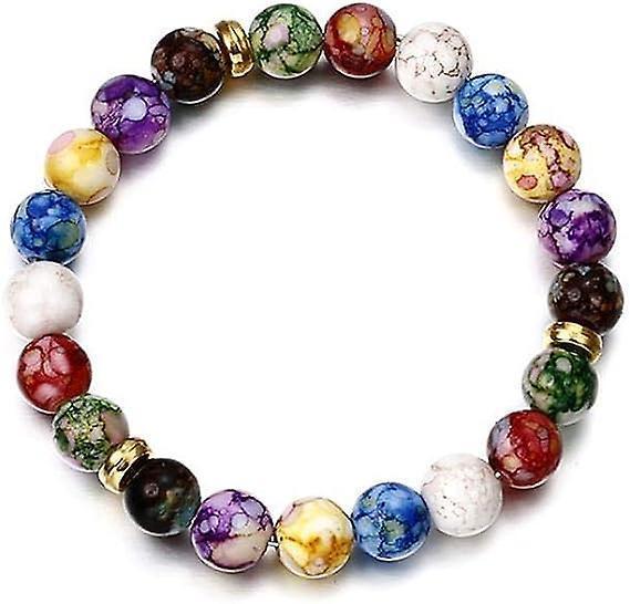 Healing Crystals Bracelet Handmade Natural Gemstones Beads Bracelet Elastic Natural Stone Yoga Beads Bracelet Bangle Gifts - Image 1