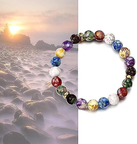 Healing Crystals Bracelet Handmade Natural Gemstones Beads Bracelet Elastic Natural Stone Yoga Beads Bracelet Bangle Gifts - Image 3