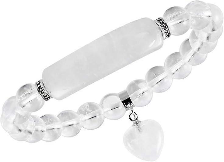 Healing Stone Bracelet 8mm Beads Chakra Crystal Energy Heart Charm Bracelet Handmade Jewelry for Women - Image 1