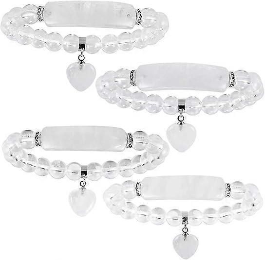 Healing Stone Bracelet 8mm Beads Chakra Crystal Energy Heart Charm Bracelet Handmade Jewelry for Women - Image 5