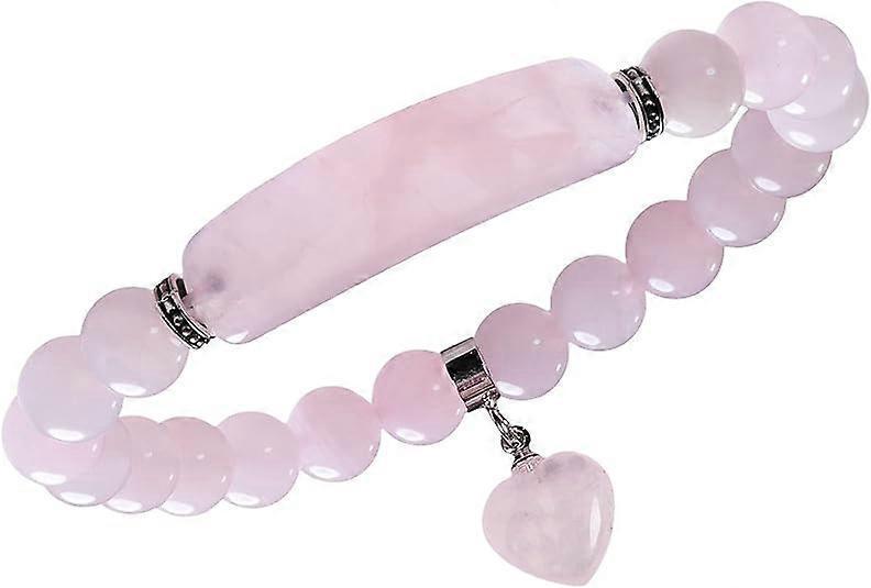 Healing Stone Bracelet 8mm Beads Chakra Crystal Energy Heart Charm Bracelet Handmade Jewelry for Women - Image 1