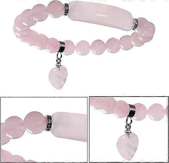 Healing Stone Bracelet 8mm Beads Chakra Crystal Energy Heart Charm Bracelet Handmade Jewelry for Women - Image 3