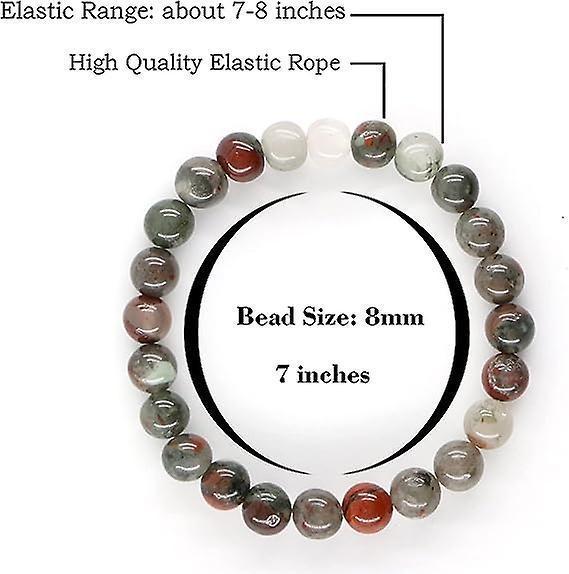 Men Women 8mm Natural Stone Bead Stretch Bracelet Healing Crystal Gemstone Beaded Bracelets - Image 2