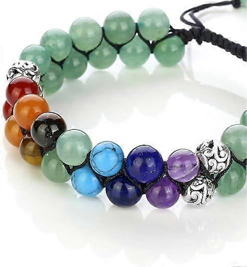 Top Plaza Bead Chakra Bracelet 7 Chakras Healing Crystals Bracelet Yoga Stone Beads Bracelets Meditation Relax Anxiety Bangle for Womens Mens - Image 4