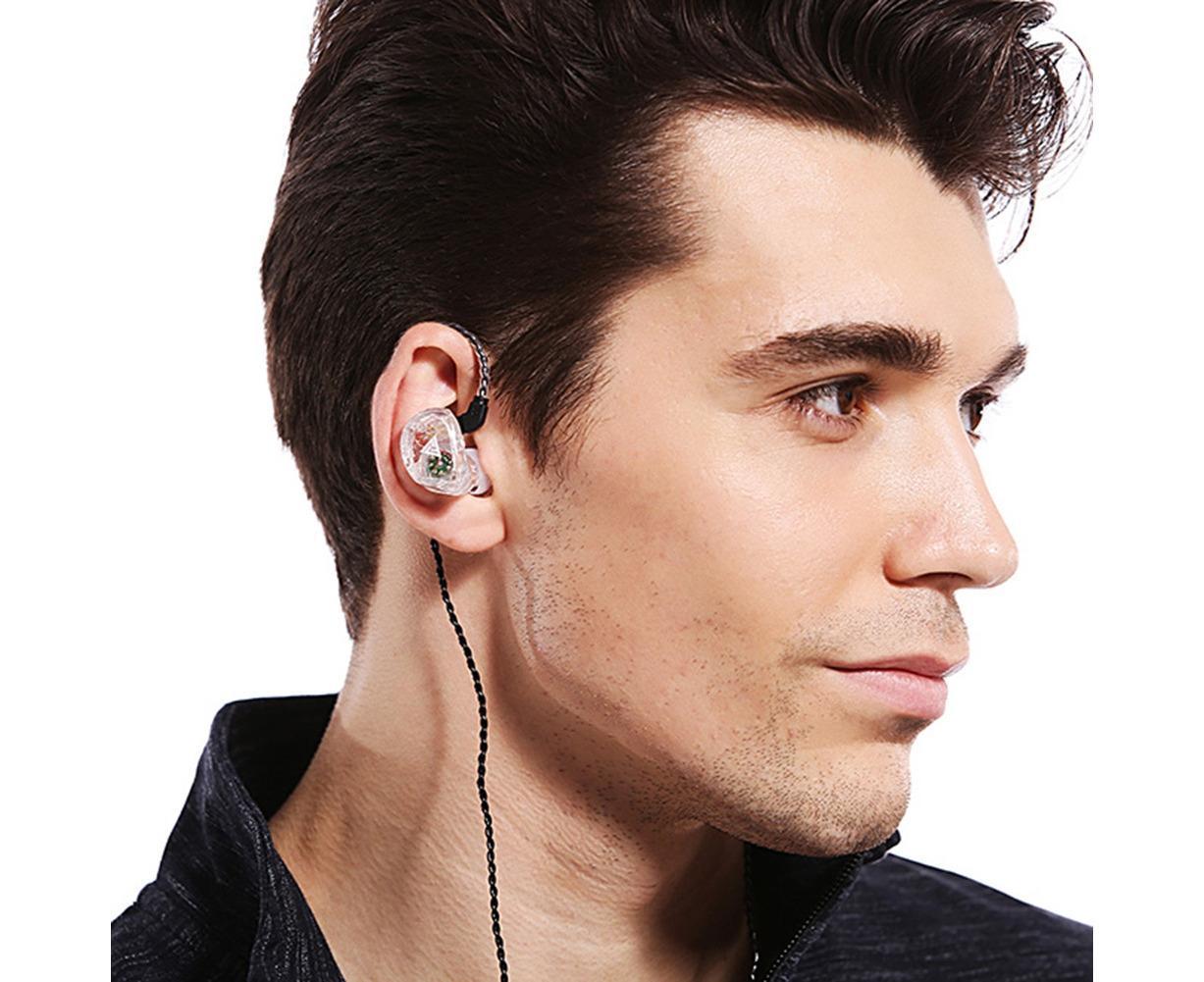 QKZ VK1 Wired In-Ear Earphones Bass HiFi Earbuds Sports Headphones with Mic-Transparent White - Image 6
