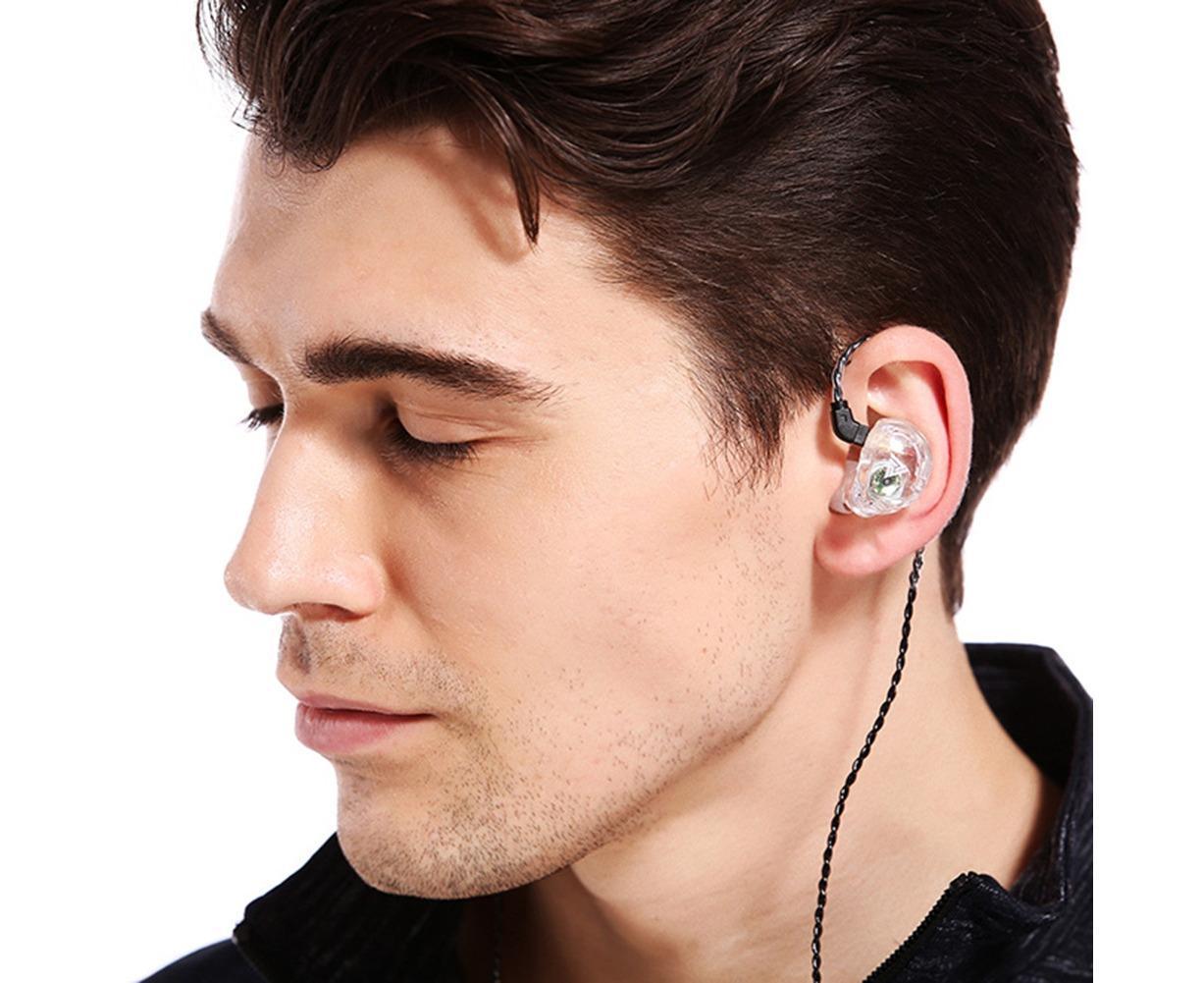 QKZ VK1 Wired In-Ear Earphones Bass HiFi Earbuds Sports Headphones with Mic-Transparent White - Image 7