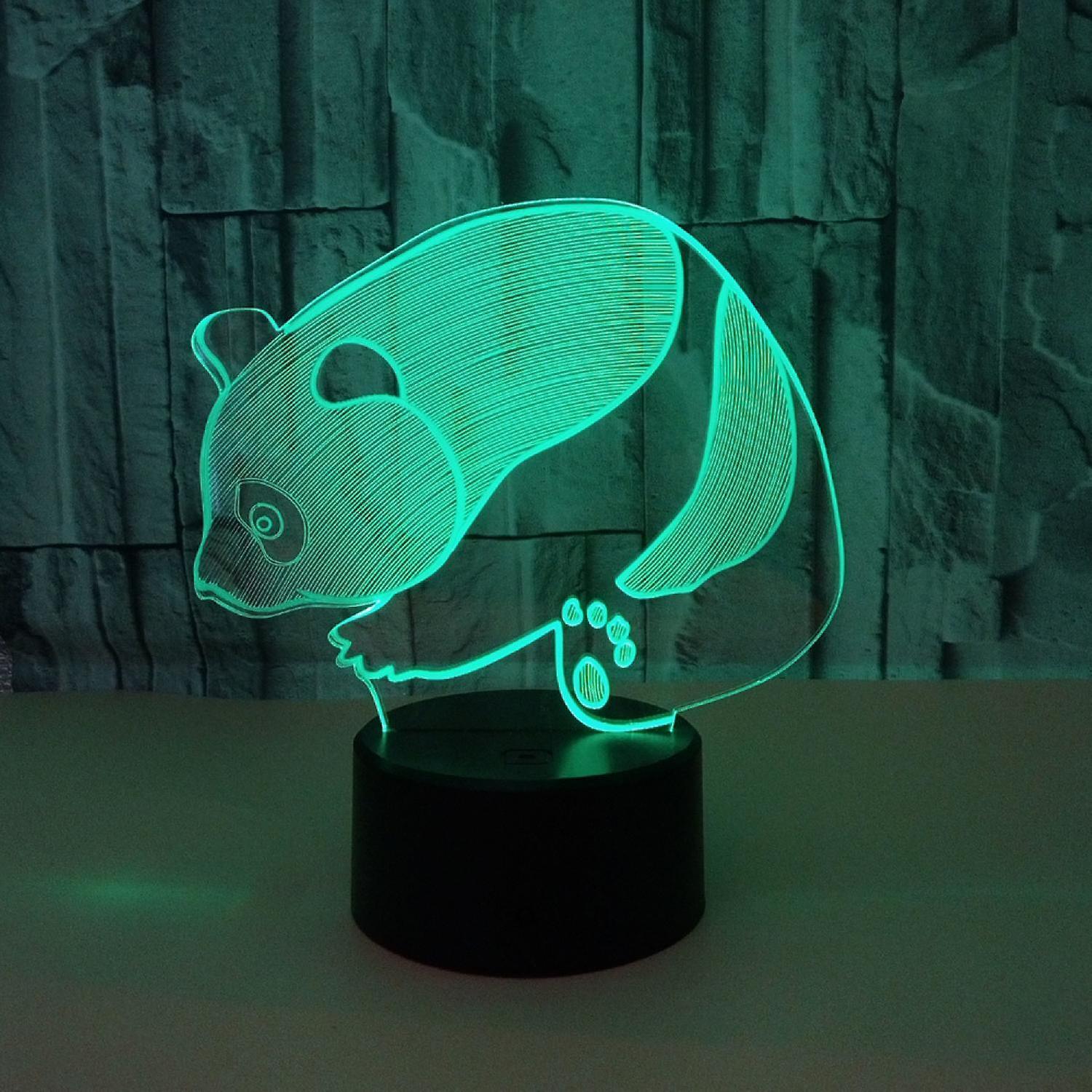 3D Illusion Lamp LED Panda Night Light Animal Toys - Image 1
