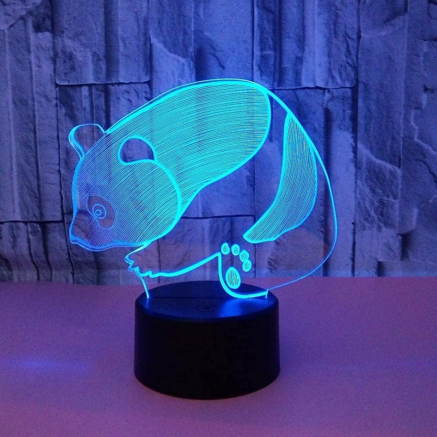 3D Illusion Lamp LED Panda Night Light Animal Toys - Image 2