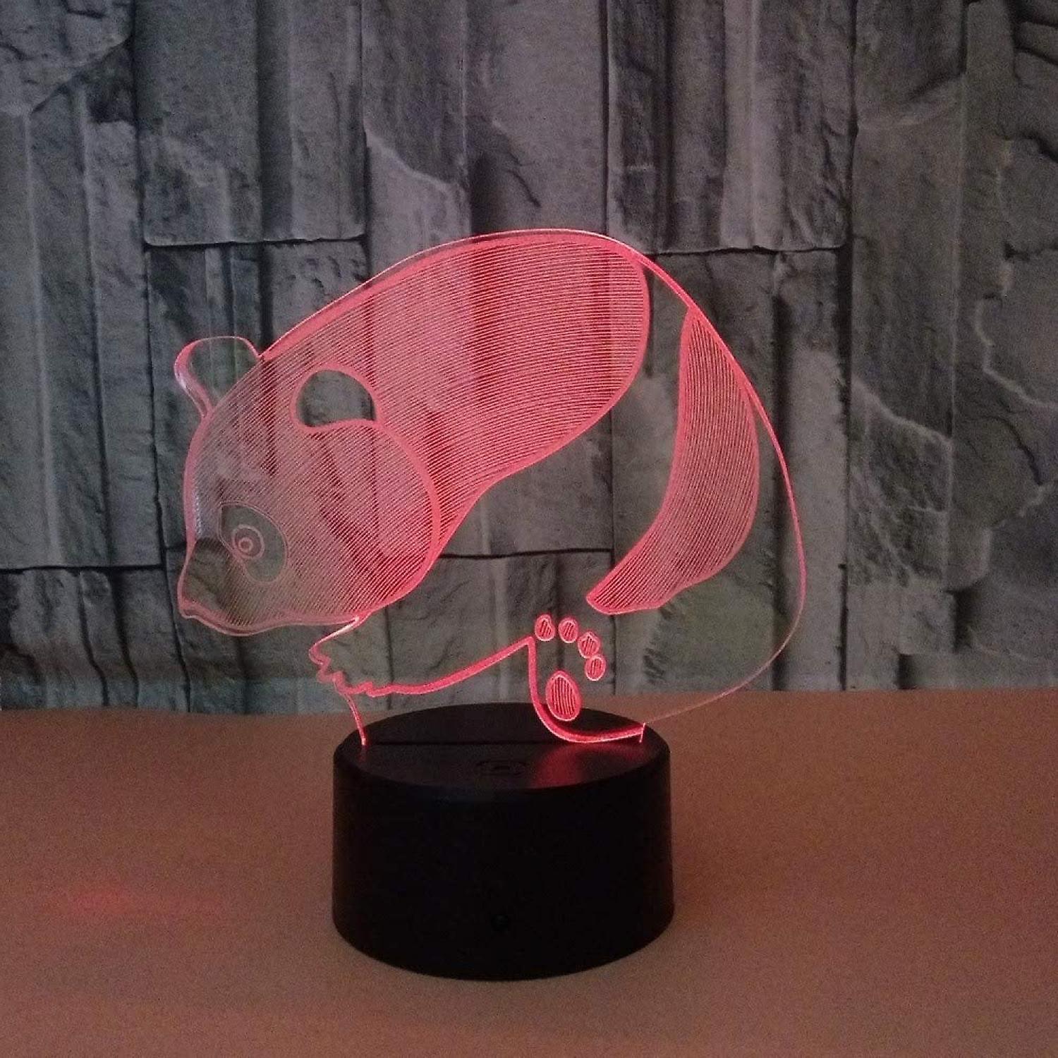3D Illusion Lamp LED Panda Night Light Animal Toys - Image 3