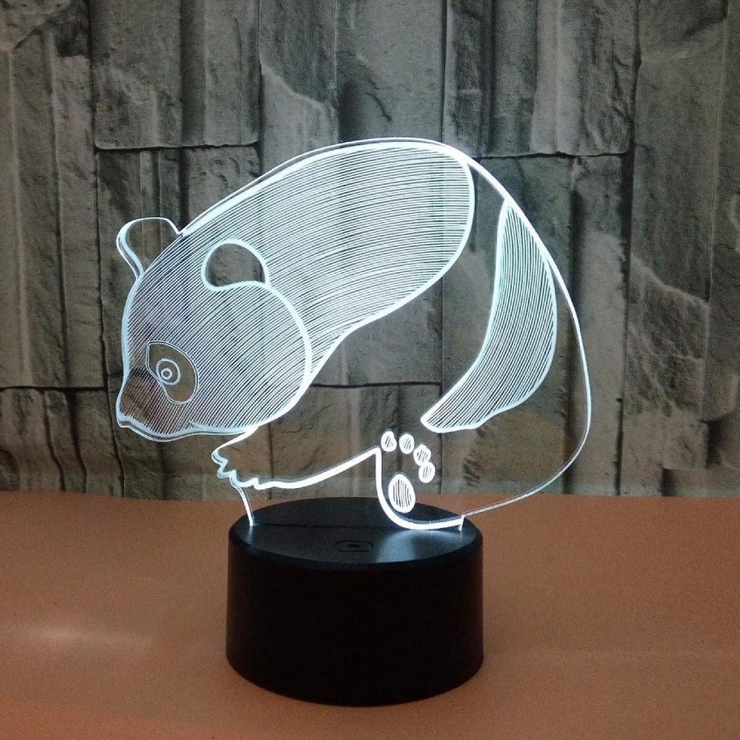 3D Illusion Lamp LED Panda Night Light Animal Toys - Image 5