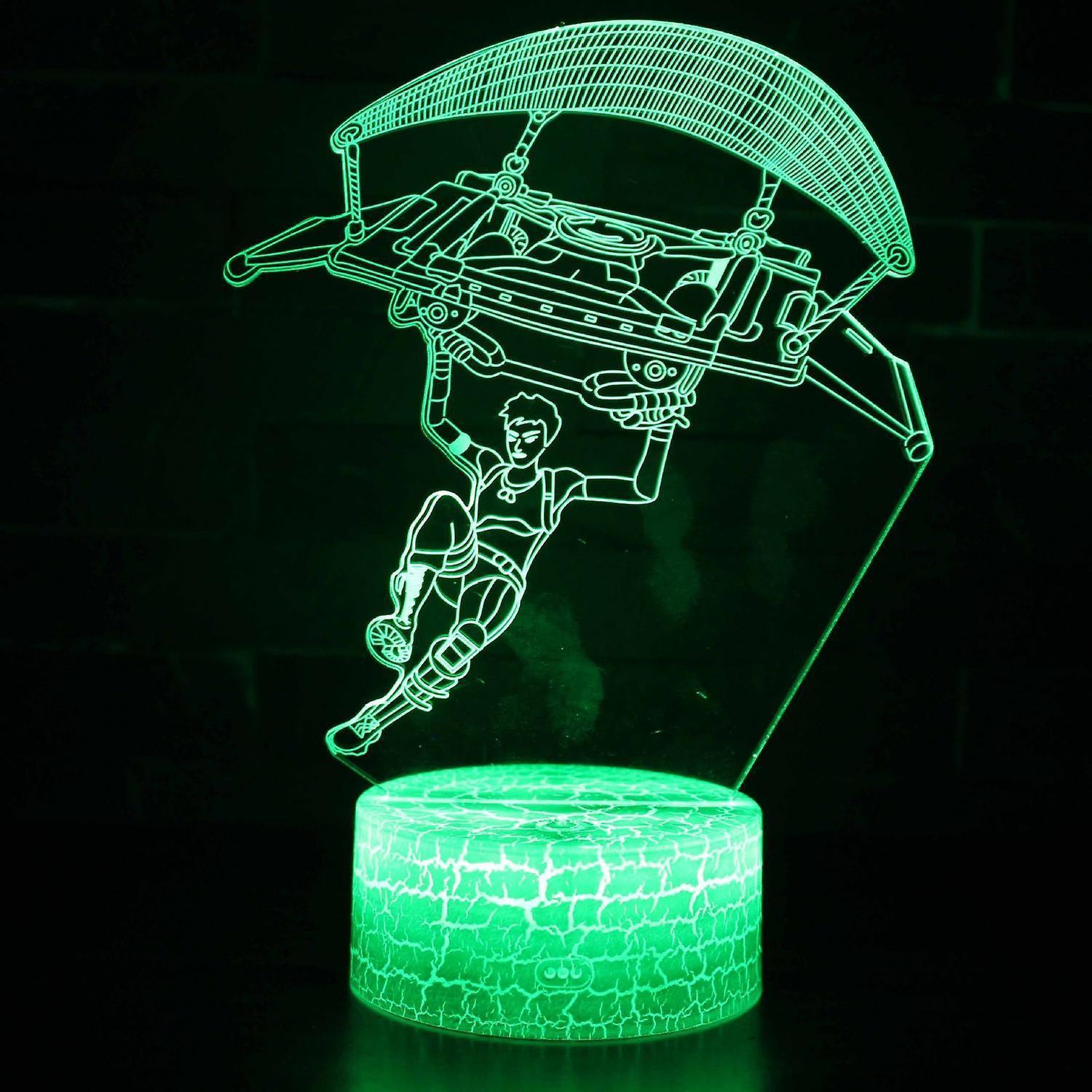 3D Illusion Night Light Paragliding Lamp with Remo - Image 1