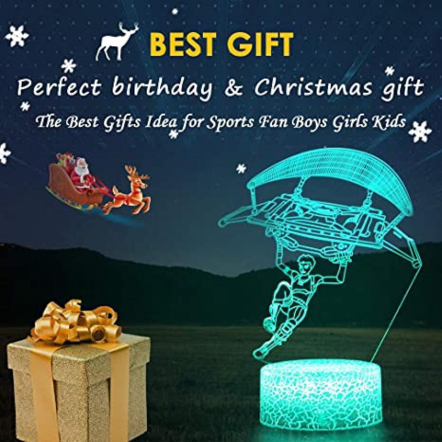 3D Illusion Night Light Paragliding Lamp with Remo - Image 5