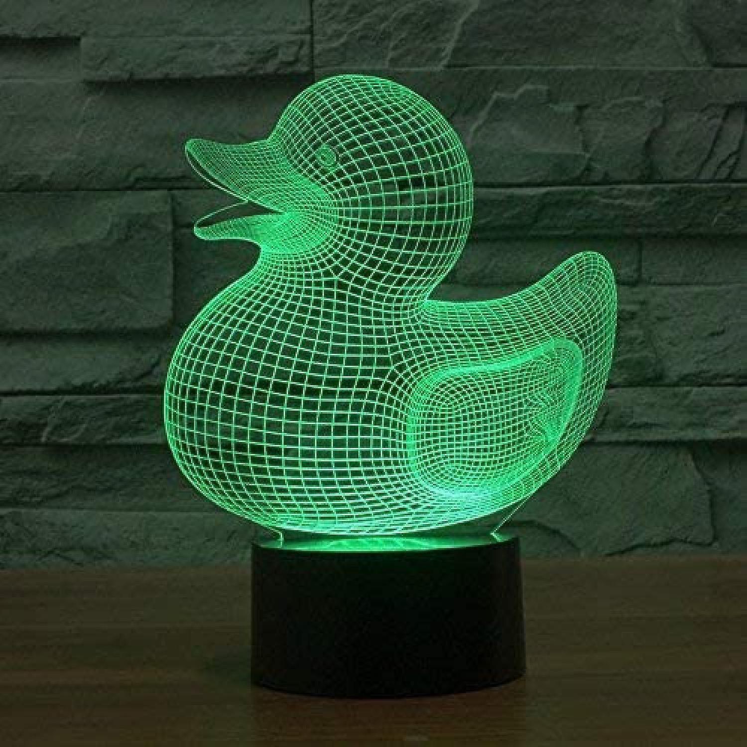 3D Duck Night Light Lamp Illusion Night Light 7 Color - Image 1
