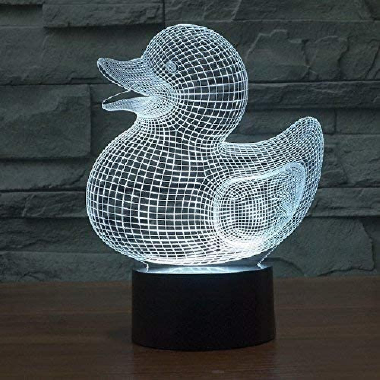 3D Duck Night Light Lamp Illusion Night Light 7 Color - Image 2