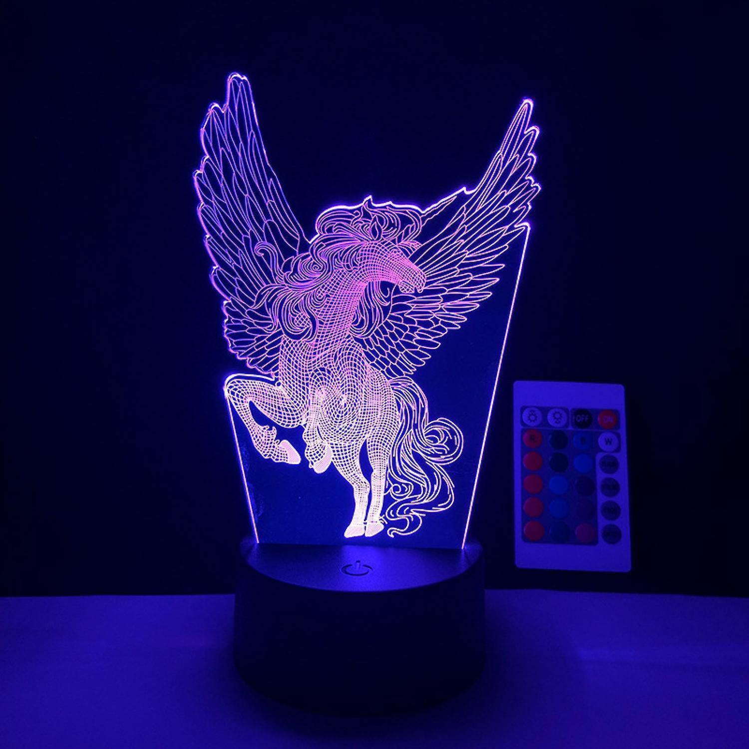 LED Night Light  Unicorn Series  3D Illusion Lamp - Image 1