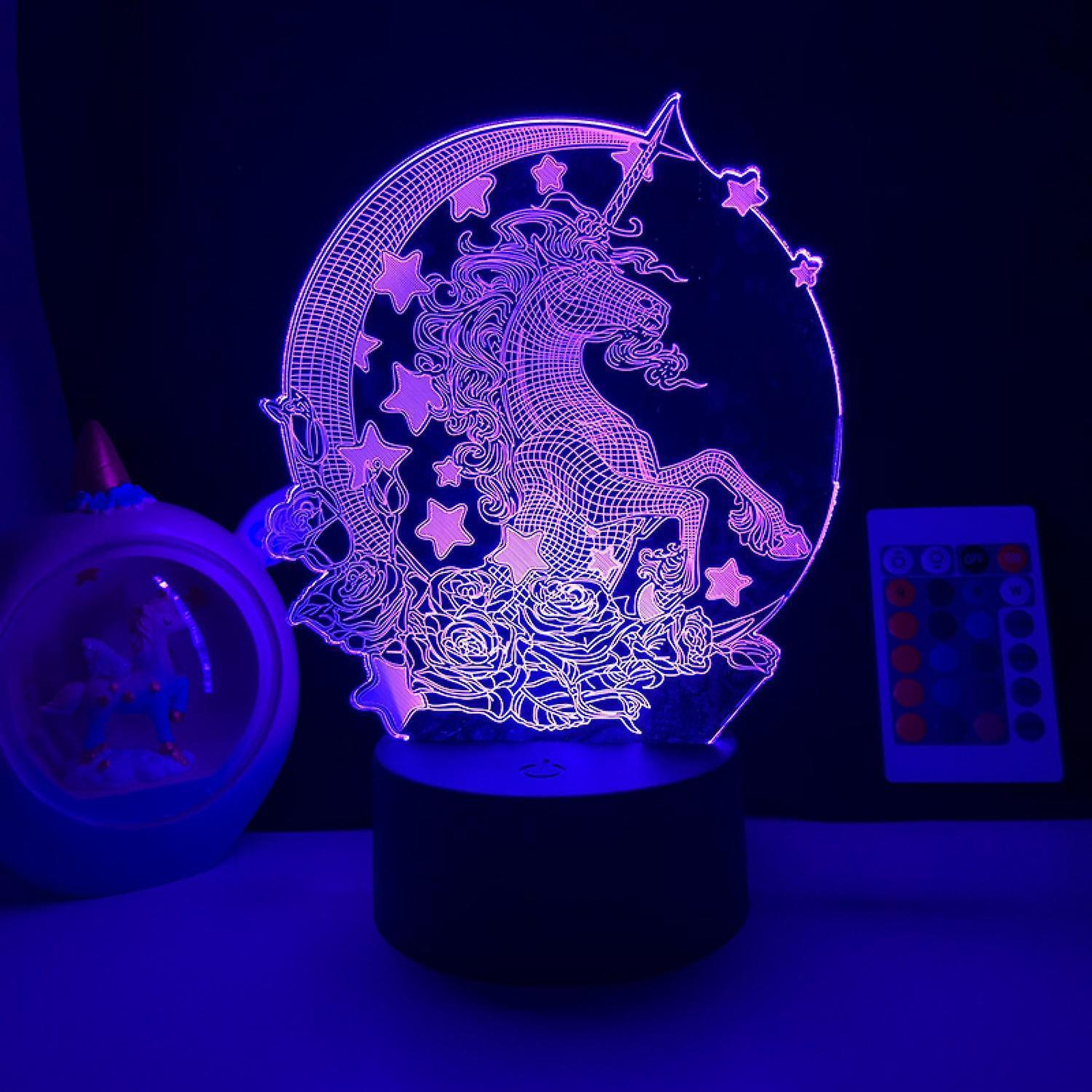 LED Night Light  Unicorn Series  3D Illusion Lamp - Image 2