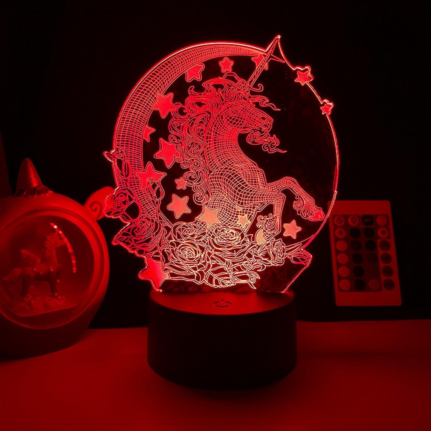LED Night Light  Unicorn Series  3D Illusion Lamp - Image 4